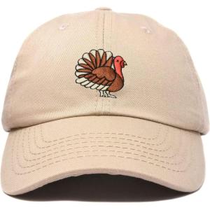 imageDALIX Thanksgiving Turkey Hat Womens Baseball CapKhaki