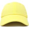 imageDALIX Baseball Cap Dad Hat Plain Men Women Cotton Adjustable Blank Unstructured SoftMinion Yellow