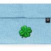 imageDALIX Embroidered Clover Beanie Cap Cuffed Knit Hat Men WomenBaby Blue