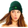 imageDALIX Embroidered Clover Beanie Cap Cuffed Knit Hat Men WomenGreen