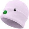 imageDALIX Embroidered Clover Beanie Cap Cuffed Knit Hat Men WomenLavender