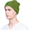 imageDALIX Embroidered Clover Beanie Cap Cuffed Knit Hat Men WomenOlive