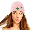 imageDALIX Embroidered Clover Beanie Cap Cuffed Knit Hat Men WomenPink