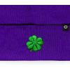imageDALIX Embroidered Clover Beanie Cap Cuffed Knit Hat Men WomenPurple
