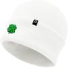 imageDALIX Embroidered Clover Beanie Cap Cuffed Knit Hat Men WomenWhite