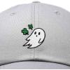 imageDALIX Embroidered Cloverly Ghost St Patricks Dad Saint Pattys Cap Hat WomenGray