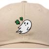 imageDALIX Embroidered Cloverly Ghost St Patricks Dad Saint Pattys Cap Hat WomenKhaki