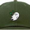 imageDALIX Embroidered Cloverly Ghost St Patricks Dad Saint Pattys Cap Hat WomenOlive