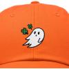 imageDALIX Embroidered Cloverly Ghost St Patricks Dad Saint Pattys Cap Hat WomenOrange