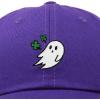 imageDALIX Embroidered Cloverly Ghost St Patricks Dad Saint Pattys Cap Hat WomenPurple