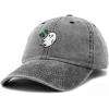 imageDALIX Embroidered Cloverly Ghost St Patricks Dad Saint Pattys Cap Hat WomenWashed Black