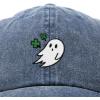 imageDALIX Embroidered Cloverly Ghost St Patricks Dad Saint Pattys Cap Hat WomenWashed Navy Blue