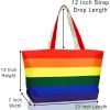 imageDALIX Rainbow Tote Bag with Zippered Top