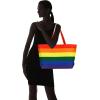 imageDALIX Rainbow Tote Bag with Zippered Top