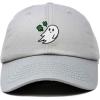 imageDALIX Embroidered Cloverly Ghost St Patricks Dad Saint Pattys Cap Hat WomenGray