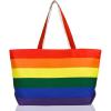 imageDALIX Rainbow Tote Bag with Zippered Top