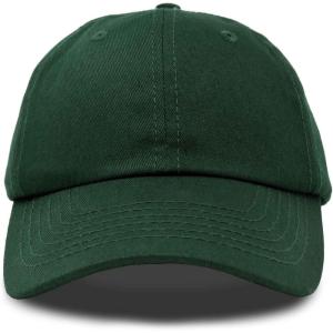 imageDALIX Baseball Cap Dad Hat Plain Men Women Cotton Adjustable Blank Unstructured SoftDark Green