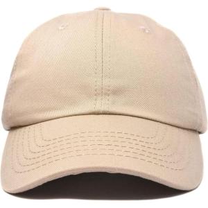 imageDALIX Baseball Cap Dad Hat Plain Men Women Cotton Adjustable Blank Unstructured SoftKhaki
