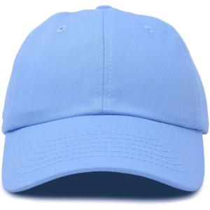 imageDALIX Baseball Cap Dad Hat Plain Men Women Cotton Adjustable Blank Unstructured SoftLight Blue