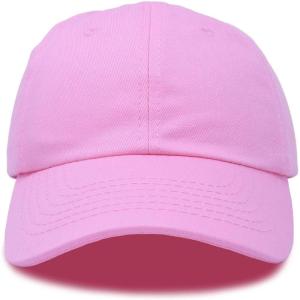 imageDALIX Baseball Cap Dad Hat Plain Men Women Cotton Adjustable Blank Unstructured SoftLight Pink
