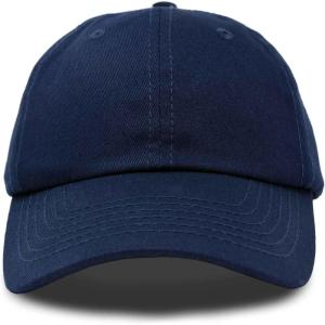 imageDALIX Baseball Cap Dad Hat Plain Men Women Cotton Adjustable Blank Unstructured SoftNavy Blue