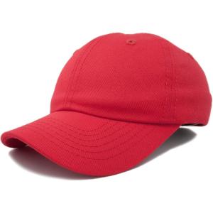 imageDALIX Baseball Cap Dad Hat Plain Men Women Cotton Adjustable Blank Unstructured SoftRed
