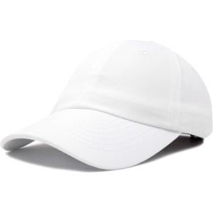 imageDALIX Baseball Cap Dad Hat Plain Men Women Cotton Adjustable Blank Unstructured SoftWhite