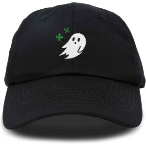 imageDALIX Embroidered Cloverly Ghost St Patricks Dad Saint Pattys Cap Hat WomenBlack