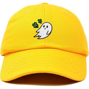 imageDALIX Embroidered Cloverly Ghost St Patricks Dad Saint Pattys Cap Hat WomenGold