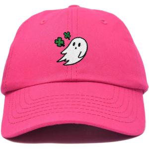 imageDALIX Embroidered Cloverly Ghost St Patricks Dad Saint Pattys Cap Hat WomenHot Pink