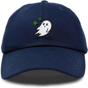 imageDALIX Embroidered Cloverly Ghost St Patricks Dad Saint Pattys Cap Hat WomenNavy Blue