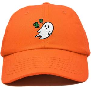 imageDALIX Embroidered Cloverly Ghost St Patricks Dad Saint Pattys Cap Hat WomenOrange