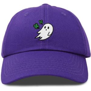 imageDALIX Embroidered Cloverly Ghost St Patricks Dad Saint Pattys Cap Hat WomenPurple