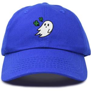 imageDALIX Embroidered Cloverly Ghost St Patricks Dad Saint Pattys Cap Hat WomenRoyal Blue