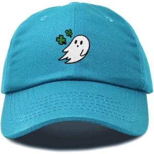 imageDALIX Embroidered Cloverly Ghost St Patricks Dad Saint Pattys Cap Hat WomenTeal