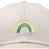 imageDALIX Embroidered Lucky Rainbow St Patricks Day Saint Pattys Dad Cap Hat WomenBeige