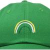 imageDALIX Embroidered Lucky Rainbow St Patricks Day Saint Pattys Dad Cap Hat WomenKelly Green