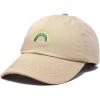 imageDALIX Embroidered Lucky Rainbow St Patricks Day Saint Pattys Dad Cap Hat WomenKhaki