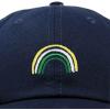 imageDALIX Embroidered Lucky Rainbow St Patricks Day Saint Pattys Dad Cap Hat WomenNavy Blue
