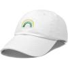 imageDALIX Embroidered Lucky Rainbow St Patricks Day Saint Pattys Dad Cap Hat WomenWhite