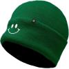 imageDALIX Embroidered Smile Face Beanie Skull CapGreen