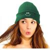 imageDALIX Embroidered Smile Face Beanie Skull CapGreen