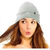 imageDALIX Embroidered Smile Face Beanie Skull CapLight Gray
