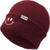 imageDALIX Embroidered Smile Face Beanie Skull CapMaroon
