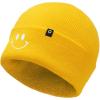 imageDALIX Embroidered Smile Face Beanie Skull CapMinion Yellow