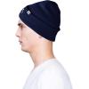 imageDALIX Embroidered Smile Face Beanie Skull CapNavy Blue