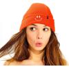 imageDALIX Embroidered Smile Face Beanie Skull CapNeon Orange