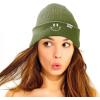 imageDALIX Embroidered Smile Face Beanie Skull CapOlive