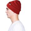 imageDALIX Embroidered Smile Face Beanie Skull CapRed