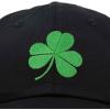 imageDALIX St Patricks Day Shamrock Hat Womens Embroidered Baseball CapBlack